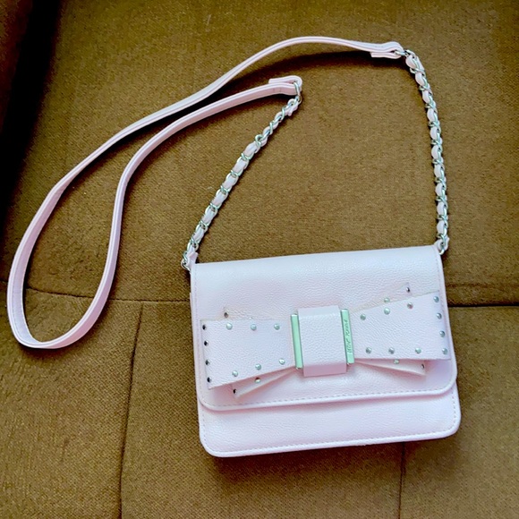 Betsey Johnson Light Pink Bow Shoulder Crossbody Bag Purse Wallet - Picture 3 of 17